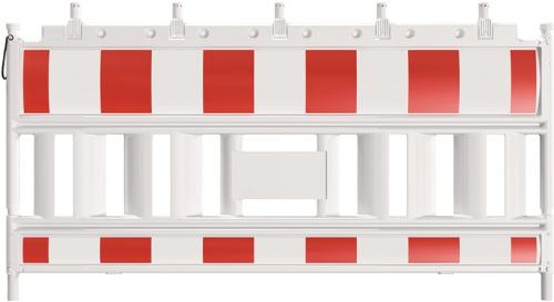 Schake Absperrschrankengitter retroreflektierend Folie Typ RA2/B HDPE Länge 2100 mm
