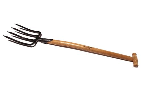 KRUMPHOLZ Spatengabel mit Schienenzwinge, Lanzenzinken Zinkenlänge 260 mm 1140 mm