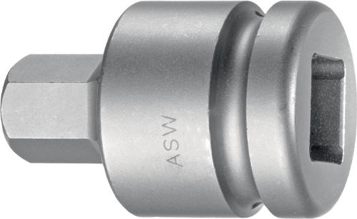 ASW Kraftschraubersteckschlüsseleinsatz 745 3/4 ″ Innensechskant Schlüsselweite 27 mm Länge 62 mm