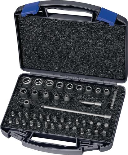 ASW Kraftstecknusssatz 700 KS 46 OL 46-teilig 1/4 ″ 6-KT./E/Schlitz/PH/PZD/i6-KT./T/XZN