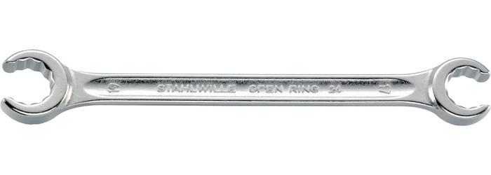 STAHLWILLE Doppelringschlüssel OPEN-RING 24 17 x 19 mm 220 mm mit Doppel-6kant
