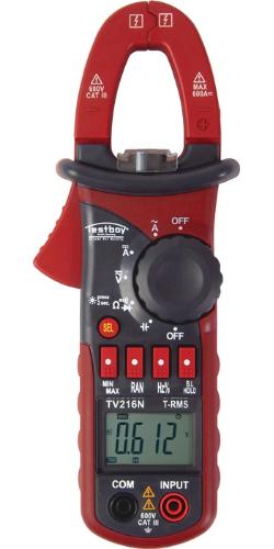 Testboy Zangenamperemeter TV 216N 10 mA-600 A AC, 10 mA-600 A DC CAT III 600 V