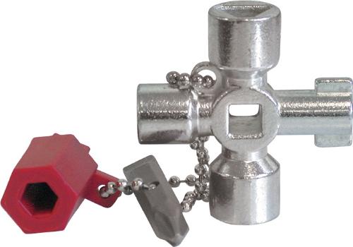 SCHUEBO Schaltschrankschlüssel Mini 9 Funktionen mit Bitadapter