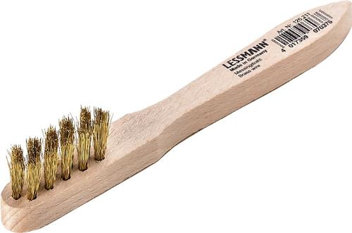LESSMANN Zündkerzenbürste Länge 150 mm 0,15 mm Messingdraht gewellt 3-reihig