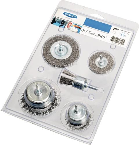 osborn Bürstensortiment Aufnahme 6 mm Drahtstärke 0,3 mm Stahl 4500 min-¹