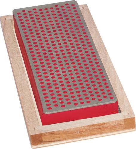 Müller Diamantabziehstein L150xB50xHmm Diamanat fein rot im Holzkasten