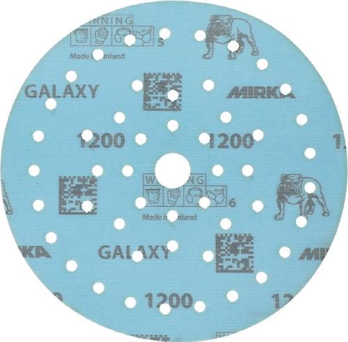 Mirka Haftschleifscheibe GALAXY Grip Multifit 150 mm Körnung 1200 für Holz / Metall / Lack / Kunststoff Keramik/Korund Lochanzahl 72