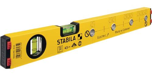 STABILA Wasserwaage 70 Electric 43 cm Aluminium gelb ± 0,5mm/m