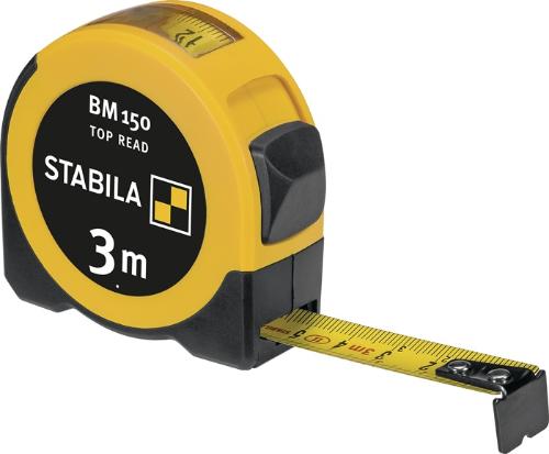 STABILA Taschenrollbandmaß BM 150 Länge 3 m Breite 16 mm mm/mm EGII ABS / TPE Feststeller