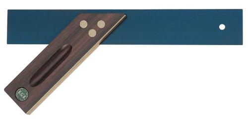 E.C.E Präzisionsgehrungsmaß Schenkellänge 300 mm mit Hohlkehle Palisanderholz