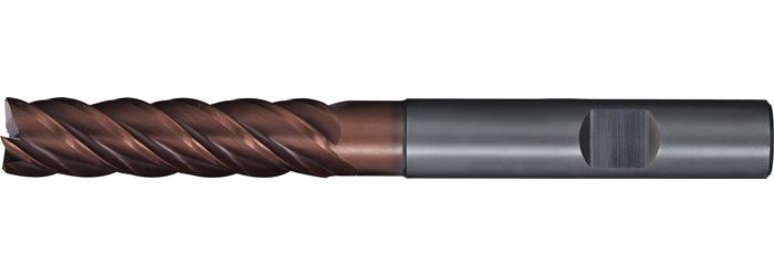 PROMAT Schaftfräser Typ N Nenn-Ø 3 mm Einsatzlänge 12 mm VHM TiAlN DIN 6535 HB Schneidenanzahl 4 extra lang