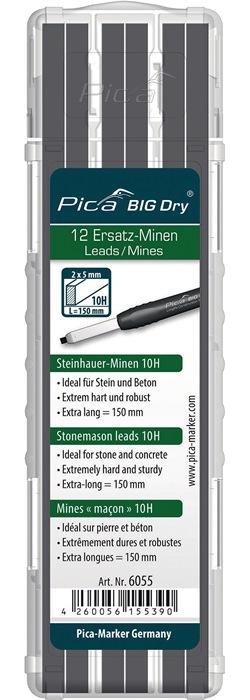Pica Minenset BIG-Dry 12x graphit 10H Stein und Beton