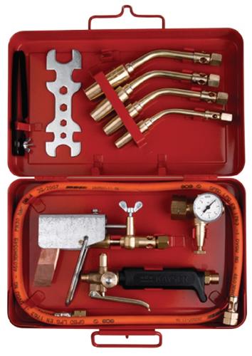 KAYSER Hartlötgarnitur 10-teilig im Stahlblechkasten Propan