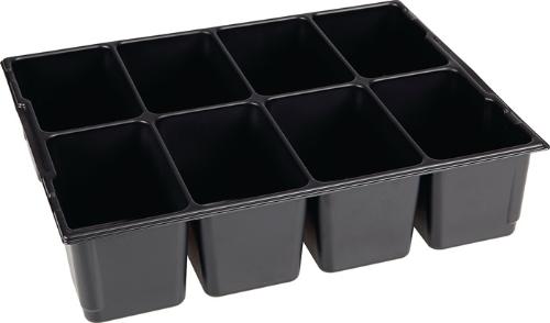 BS Systems Kleinteileeinsatz L-BOXX® LB 136 B404xT317xH97mm Polystyrol mit 8 Mulden schwarz