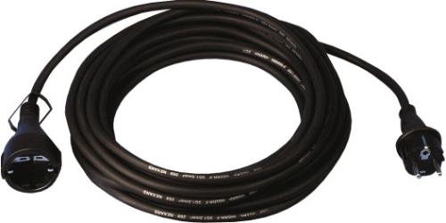 JÄGER Schutzkontaktverlängerung 16 A 250 V 3 x 1,5 mm² 25 m H05RR-F schwarz