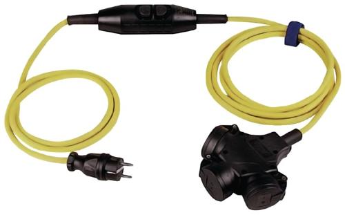 JÄGER Schutzkontaktverlängerung 16 A 230 V 3 x 1,5 mm² 4,5 m H07RN-F gelb IP44