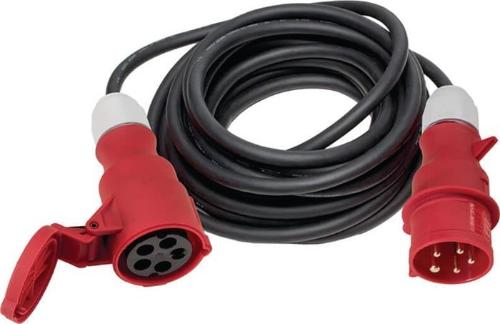 WEINGÄRTNER CEE-Verlängerung 16 A 400 V 10 m H07RN-F 5 x 2,5 mm² schwarz IP44