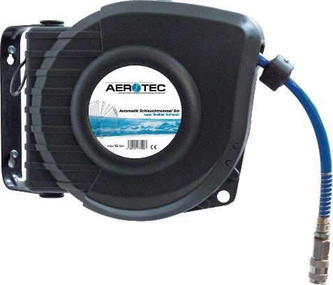 AEROTEC Druckluftschlauchtrommel Aero 8M Automatik für Druckluft Schlauchlänge 1 m Gehäuse Kunststoff schwenkbar Ausgangsanschluss 3/4 ″
