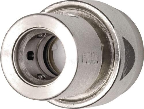 GEKA Schlauchstück Wasserstop plus Messing vernickelt Schlauchgröße 19 mm