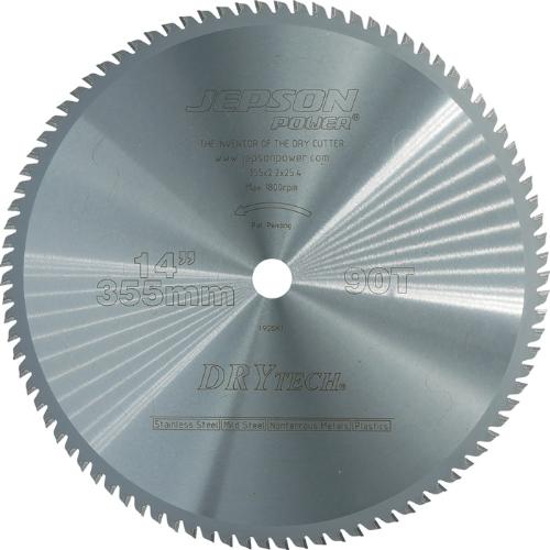 Jepson Power Metallkreissägeblatt 355/90Z Zahnform NA Sägeblatt-Ø 355 mm Breite 2,2 mm HM Bohrungs-Ø 25,4 mm Z.90