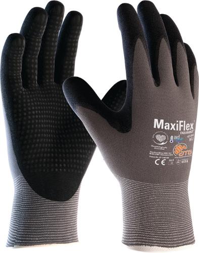 ATG Handschuhe MaxiFlex Endurance with AD-APT 42-844 Größe 8 grau/schwarz Nylon mit Nitrilschaum EN 388 PSA-Kategorie II