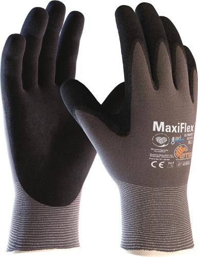 ATG Handschuhe MaxiFlex® Ultimate™ AD-APT® 42-874 Größe 8 grau/schwarz Nylon m.Nitrilschaum EN 388 PSA-Kategorie II