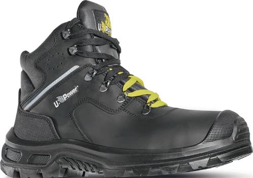 U-Power Sicherheitsstiefel THANOS Größe 42 schwarz/gelb S3S CI FO SR ESD EN ISO 20345 Pull-Up Leder