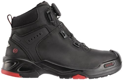 BAAK Sicherheitsstiefel Braxton Größe 46 W. 11 schwarz/rot S3 SRC HRO EN ISO 20345, DGUV 112-191 Rindleder