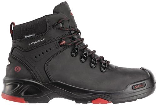BAAK Sicherheitsstiefel Bailey Größe 46 W. 11 schwarz/rot S3 SRC HRO WR EN ISO 20345 Rindleder
