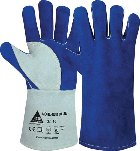 Hase Schweißerhandschuhe Mühlheim Blue Größe 12 blau/grau EN 388, EN 12477 PSA-Kategorie II
