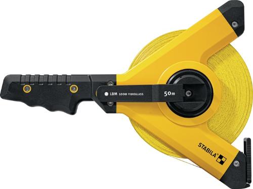 STABILA Rahmenbandmaß LBM 1000 FIBREGLASS Länge 50 m Bandbreite 13 mm cm EG III Glasfaserband PC-ABS / TPE