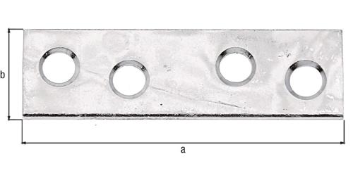 GAH Alberts Flachverbinder Länge 50 mm Breite 14 mm Stärke 1,75 mm Stahl sendzimirverzinkt Anzahl Löcher 4