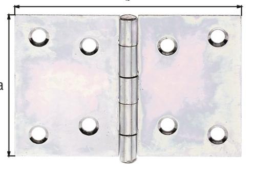 GAH Alberts Scharnier Höhe 60 mm Breite 90 mm Stärke 1,25 mm Stahl sendzimirverzinkt breit