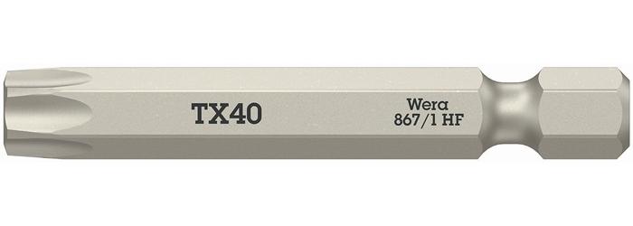Wera Bit 867 TORX® HF 1/4 ″ TX 40 Länge 50 mm ohne Farbleitsystem