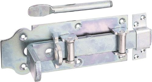 GAH Alberts Stalltür-Rollen-Schlossriegel Länge 200 mm Breite 80 mm Stahl galv. verz. Dickschichtschutz