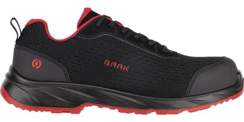 BAAK Sicherheitsschuh Pio Größe 40 W. 11 schwarz/rot S1PS FO LG SR ESD EN ISO 20345 Textil