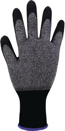 ASATEX Feinstrickhandschuh HIT-200 Größe 9 grau/schwarz EN 388, EN 21420:2020 PSA-Kategorie II