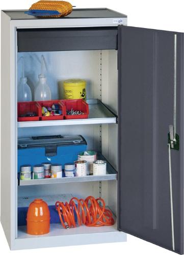 stumpf Werkzeug-/Beistellschrank H1000xB500xT500 mm 1Schubl.,2Bd. lichtgrau/anthrazitgrau