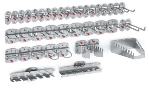RasterPlan Werkzeughalter 40-tlg. 21 Haken/9 Doppelhaken/10 div. Halter