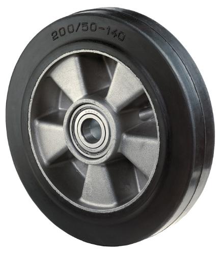 BS Rollen Lenkrad Elastik-Vollgummi Naben-L. 60 mm Rad-B. 50 mm Rad-Ø 180 mm