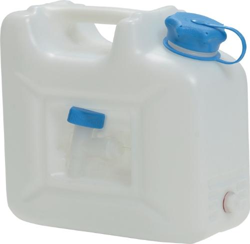 Hünersdorff Wasserkanister 12 l HD-PE stapelbar, mit Auslaufhahn H310xB350xT165mm