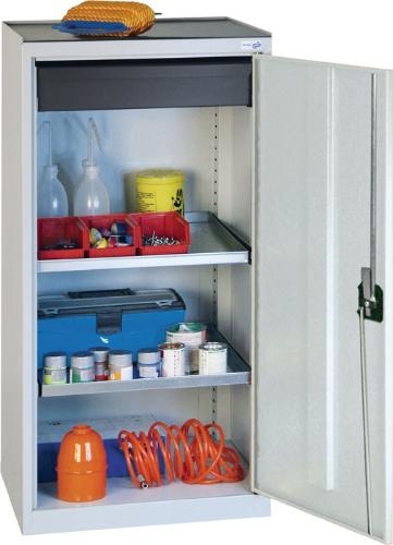 stumpf Werkzeug-/Beistellschrank H1000xB500xT500 mm 1Schubl.,2Bd. lichtgrau/lichtgrau