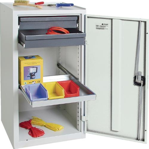 stumpf Werkzeug-/Beistellschrank H1000xB500xT500 mm 2Schubl.,1Bd. lichtgrau/lichtgrau