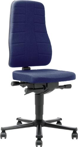 BIMOS Arbeitsdrehstuhl All-In-One Highline Rollen Stoffpolster blau 450-600 mm