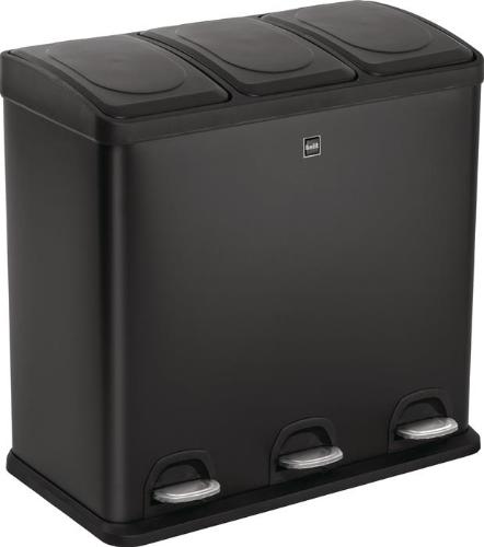 helit Tretabfallsammler "the separator" 3x 20 l DxH592mm Stahlblech schwarz