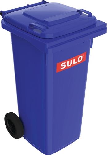 SULO Müllgroßbehälter 120 l HDPE blau fahrbar, nach EN 840