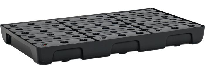 CEMO Regalwanne 33 l L976xB595xH95mm Polyethylen mit PE-Rost und Leckanzeiger