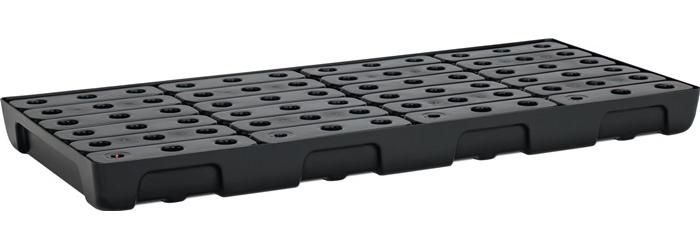 CEMO Regalwanne 44 l L1295xB595xH95mm Polyethylen mit PE-Rost und Leckanzeiger