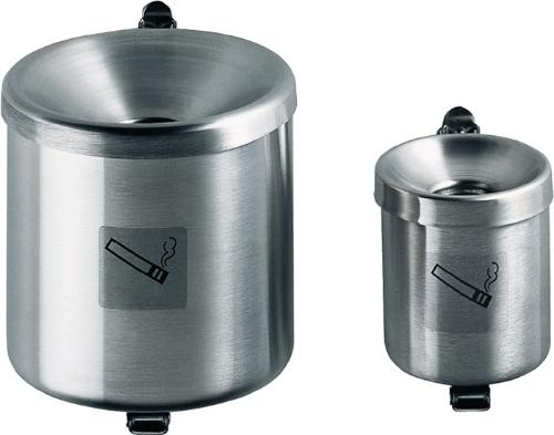 TKG Sicherheitswandascher Ø150xH145mm silberfarbig mit Kippvorrichtung