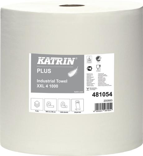 ELOS Putzpapier Katrin Plus XXL 4 L.ca.360 mmxB.ca.380 mm hochweiß 4-lagig